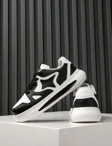 Adidasi Shein Kids, alb/negru