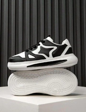 Adidasi Shein Kids, alb/negru