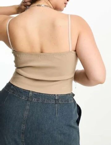 Top Collusion Plus Size, crem