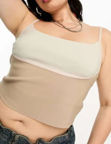 Top Collusion Plus Size, crem