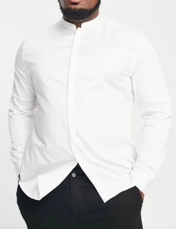 Camasa Asos Plus Size Men, alb