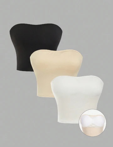 Set topuri 3 bucati SHEIN, mix culori