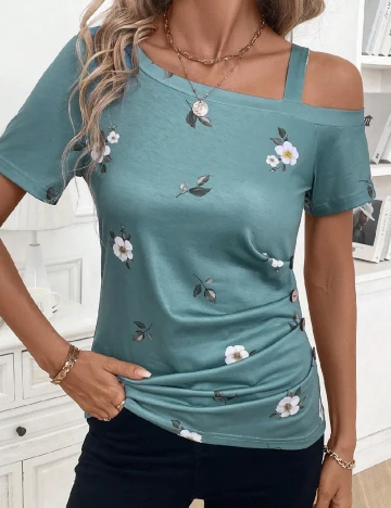 Tricou SHEIN, albastru Albastru