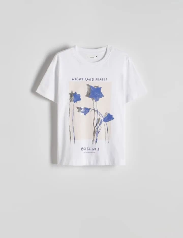 Tricou Reserved, alb