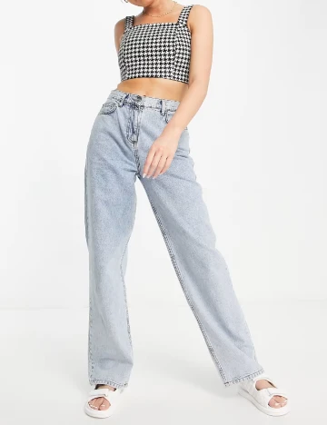 Top Miss Selfridge, alb/negru