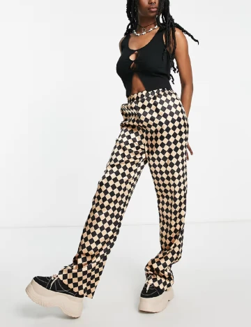 Pantaloni Heartbreak, crem