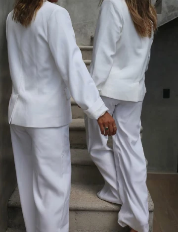 Pantaloni Labelrail x Collyer Twins, alb
