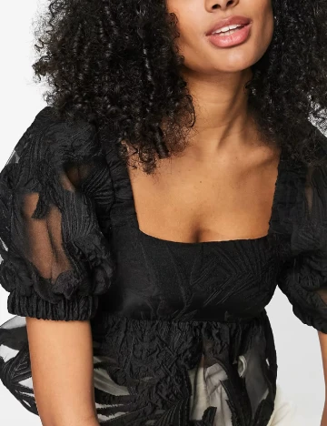 Top ASOS, negru Negru