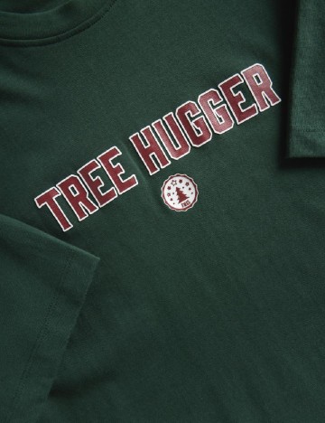 Tricou Reserved, verde inchis