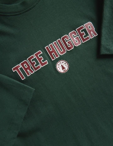 Tricou Reserved, verde inchis