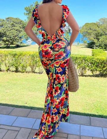 Rochie lunga SHEIN, floral print