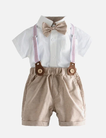 Compleu Shein Kids, alb/maro