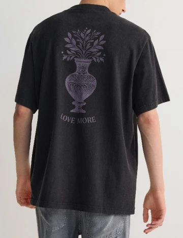 Tricou Oversize Reserved, gri inchis Gri