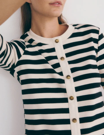 Bluza Reserved, alb/negru Alb