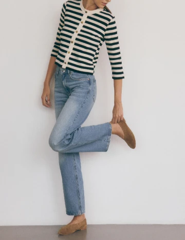 Bluza Reserved, alb/negru Alb