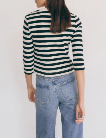 Bluza Reserved, alb/negru Alb