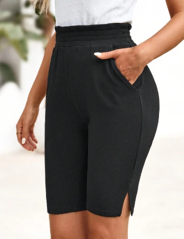 Pantaloni scurti Emery Rose, negru Negru