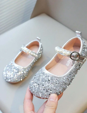 Pantofi Shein Kids, argintiu
