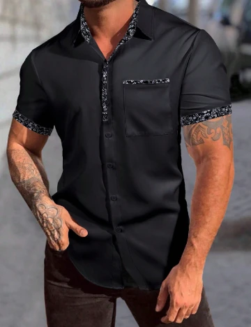 Camasa SHEIN, negru Negru