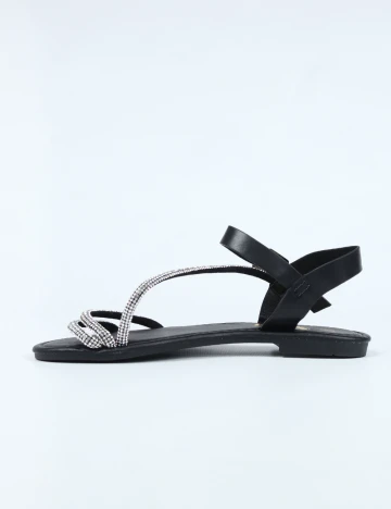 Sandale SHEIN, negru/argintiu