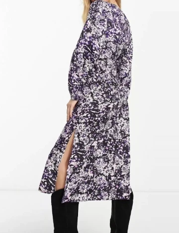 Rochie medie Violet Romance, floral print