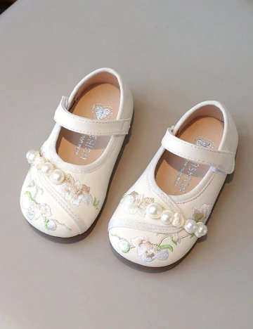 Pantofi Shein Kids, crem