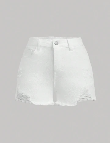 Pantaloni scurti SHEIN, alb