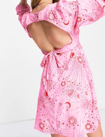 Rochie scurta Neon Rose, roz