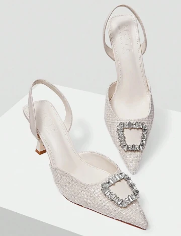 Pantofi MOTF, ecru