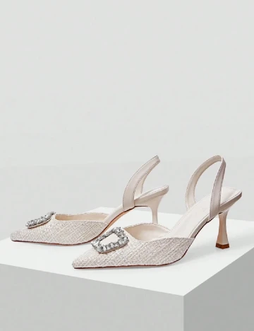 Pantofi MOTF, ecru