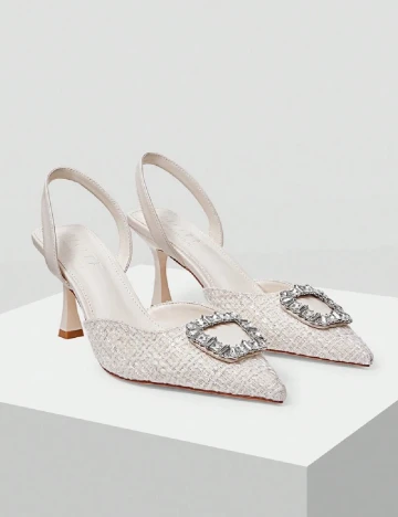Pantofi MOTF, ecru