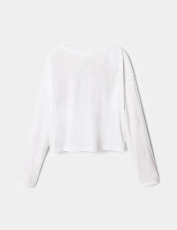 Bluza Oversize Desigual, alb