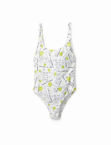 Costum de baie Desigual, alb