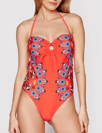 Costum de baie Desigual, rosu
