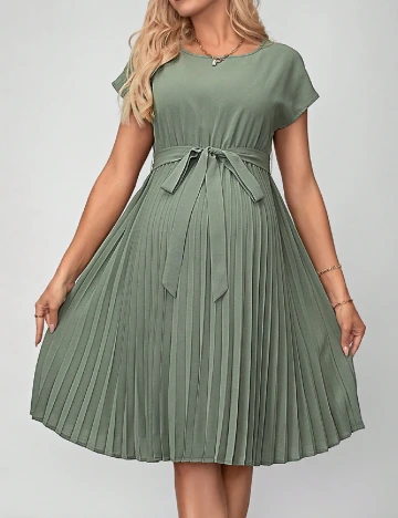 Rochie medie SHEIN Maternity, verde