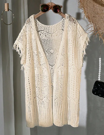 Cardigan Shein Kids, crem