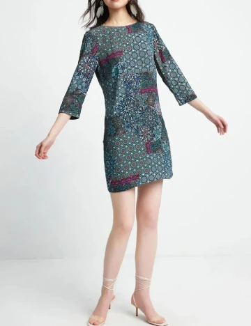Rochie scurta Desigual, mix culori