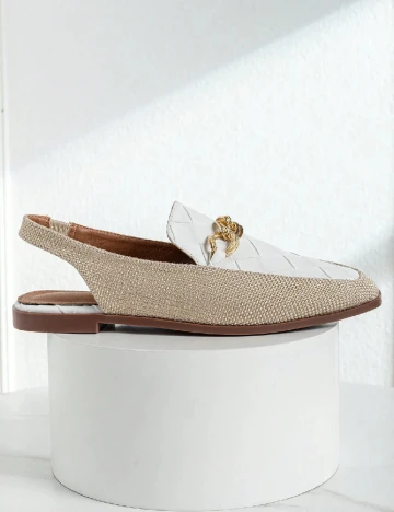 Pantofi SHEIN, alb/crem