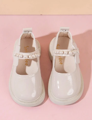 Pantofi Shein Kids, crem
