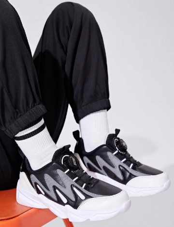 
						Adidasi Shein Kids, alb/negru