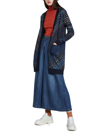 Cardigan Desigual, albastru Albastru