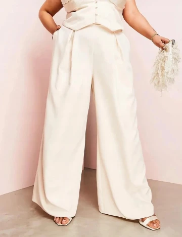 Pantaloni ASOS Curve, crem
