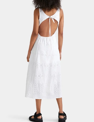 Rochie medie Desigual, alb