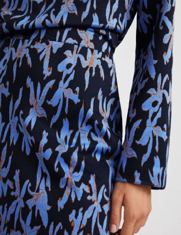 Fusta Desigual, negru/albastru