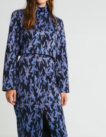 Fusta Desigual, negru/albastru