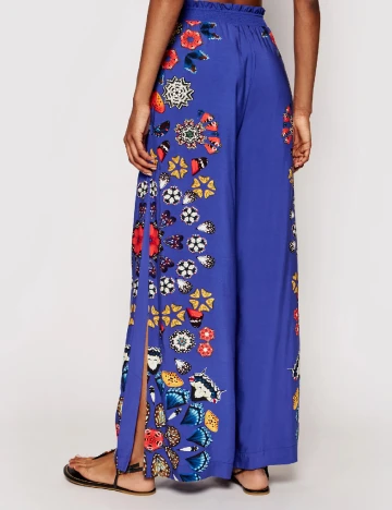 Pantaloni Desigual, albastru