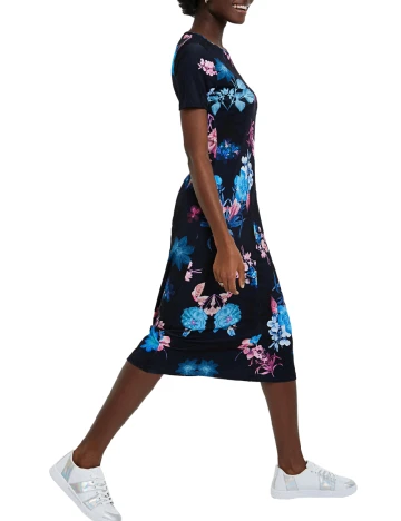 Rochie medie Desigual, bleumarin