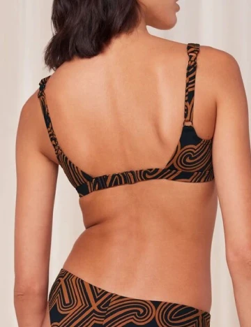 Sutien de baie Triumph, maro/negru