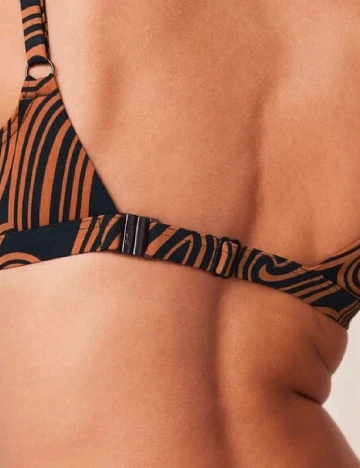 Sutien de baie Triumph, maro/negru