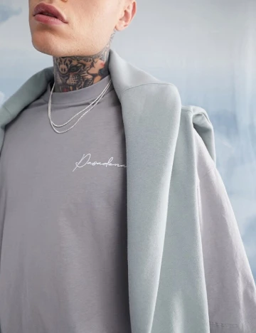 Tricou Oversize ASOS, gri